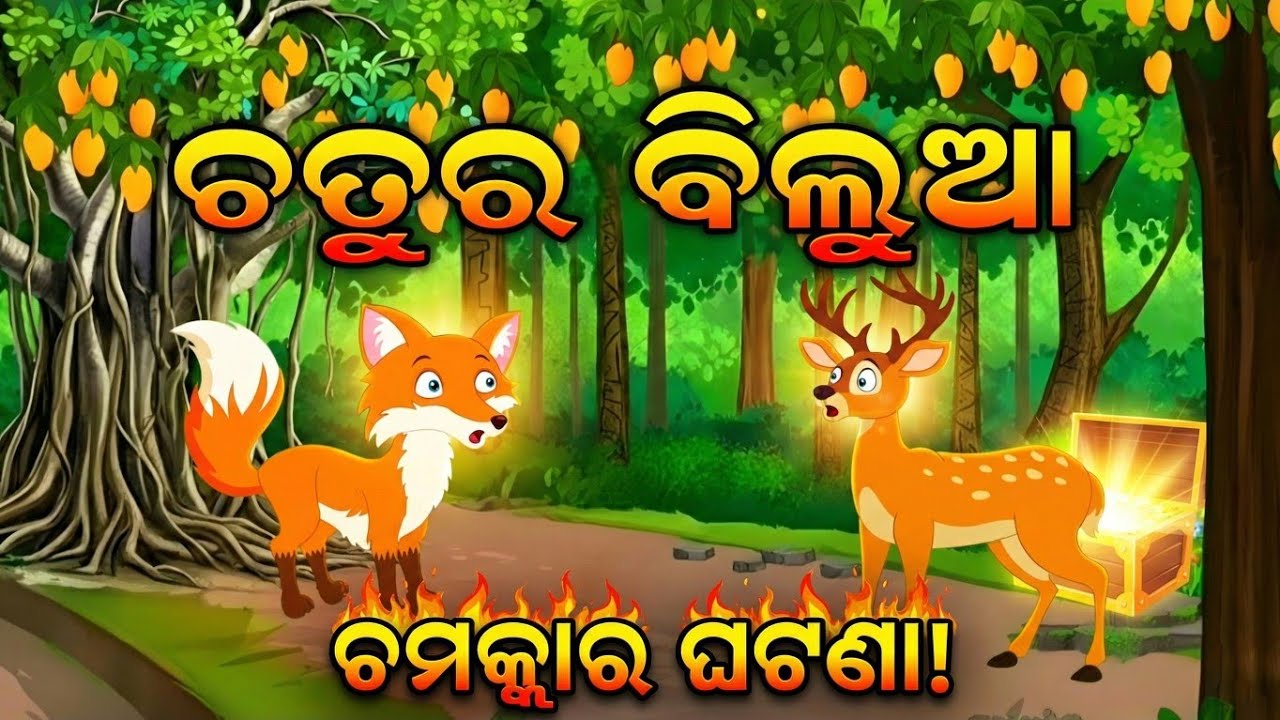 ଚତୁର ବିଲୁଆ|odia moral stories video|kahani nua gapa video|cartoon odia video 