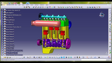 Car engine design with catia#catia #cad #designing #carengine #piston #connectingrod#کتیا#موتور
