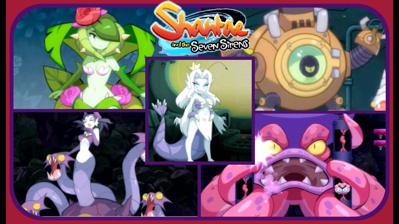 Shantae and the Seven Sirens - All Boss Encounters (NO DAMAGE!!)
