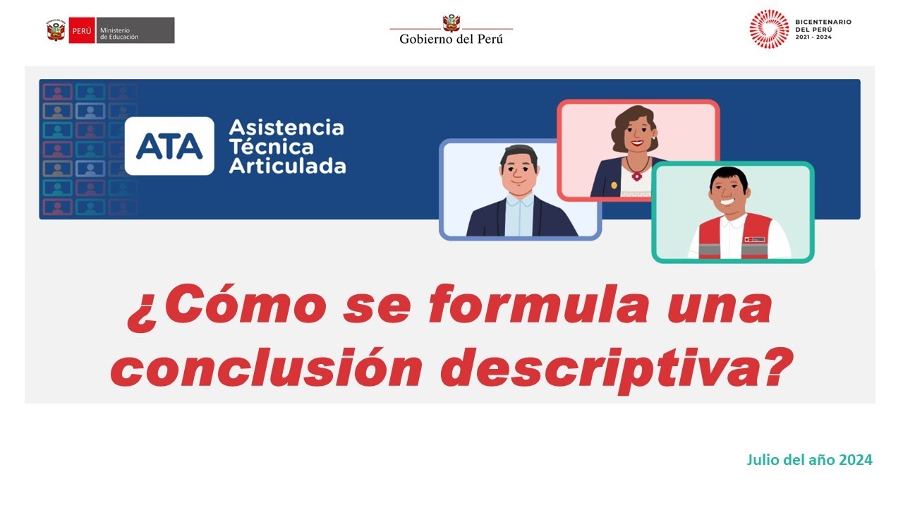 ¿Cómo se formula una conclusión descriptiva?