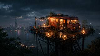 Nobody Knows This Hidden Camper 🌧️ | Cyberpunk Ambient LoFi for Sleep, Study, Work & Deep Focus | 2k