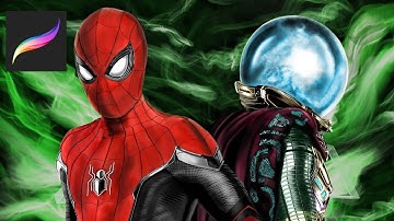 Spider-Man & Mysterio - Procreate Timelapse | #spiderman