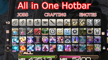 FFXIV Collapsible Hotbars - CLEAN HUD Demo (Endwalker)