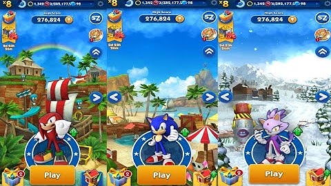 Sonic Dash - Knuckles Engry vs Sonic Boom vs Blaze Queen - All Characters Unlocked
