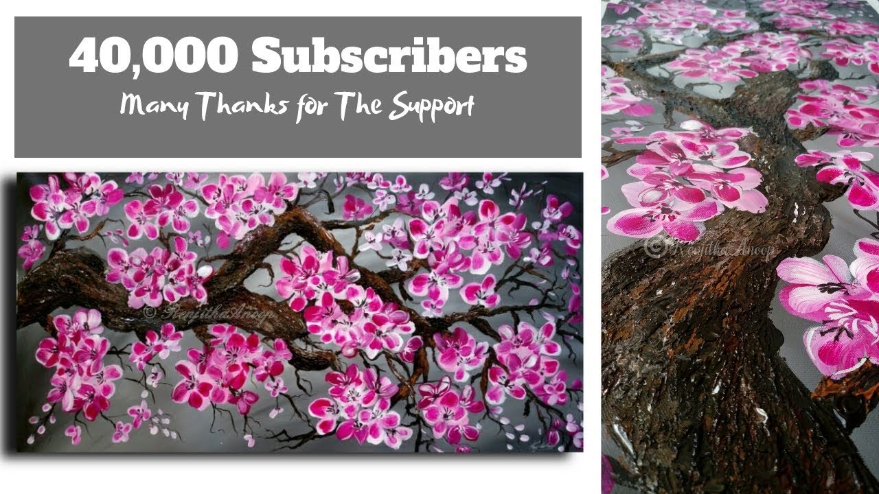 STEP by STEP  Abstract Painting For Beginners - Contemporary Floral  - Oddly Satisfying