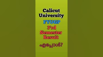 Calicut University fyugp 3