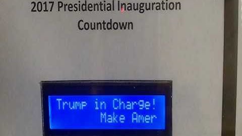 Presidential Inauguration Countdown Clock (Wifi and Raspberry Pi)