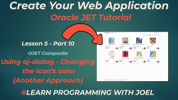 Oracle JET (v11) - Lesson 5 - Part 11 - OJET Composite - Changing the icon