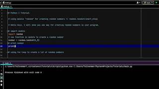 Python 3 Tutorial | Create Random Numbers [no commentary] Random Number Program Python Programming Learn Python 3 Video