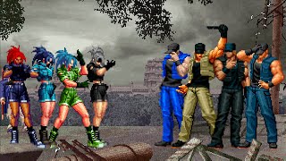 [KOF Mugen] Leona Heidern Team vs Clark Steel Team