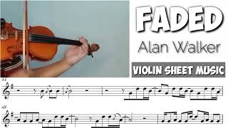 Free Sheet || Faded - Alan Walker || Violin Sheet Music