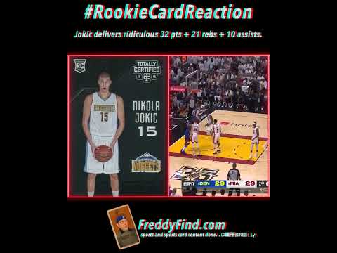 Rookie Card Reaction - @DenverNuggets MVP Nikola Jokic busts out his inner Ron Burgundy after Game 3