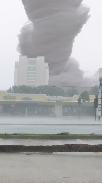 Tornado Damage in Coastal Town  #nature #tornado