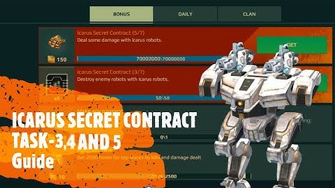 WAR ROBOTS MERCENARY TOWN EVENT|| ICARUS SECRET CONTRACT || TASKS- 3,4 AND 5|| GUIDE