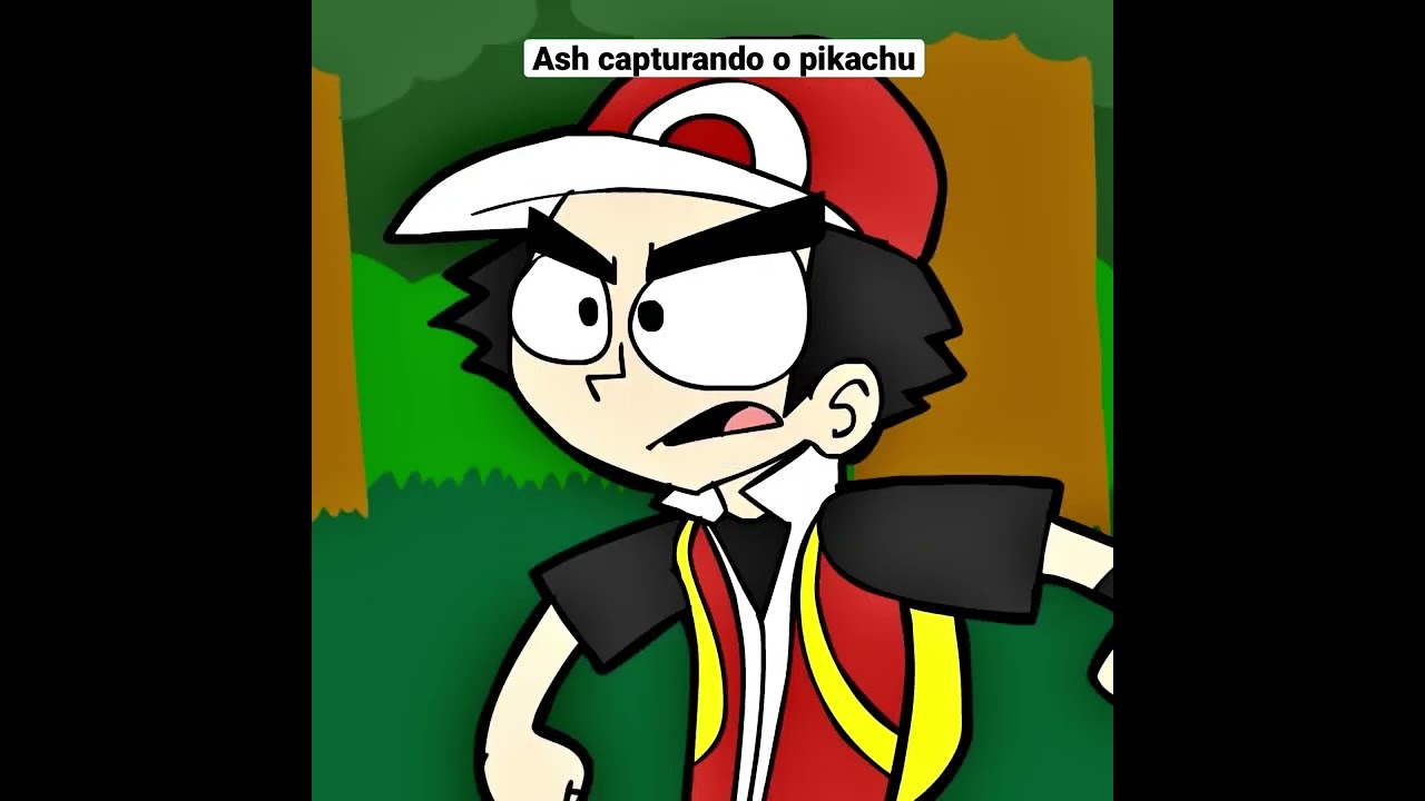 ASH CAPTURANDO O PIKACHU  - POKÉMON 