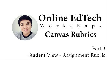 Canvas Rubrics - Student View of Assignment Rubric -Part 3