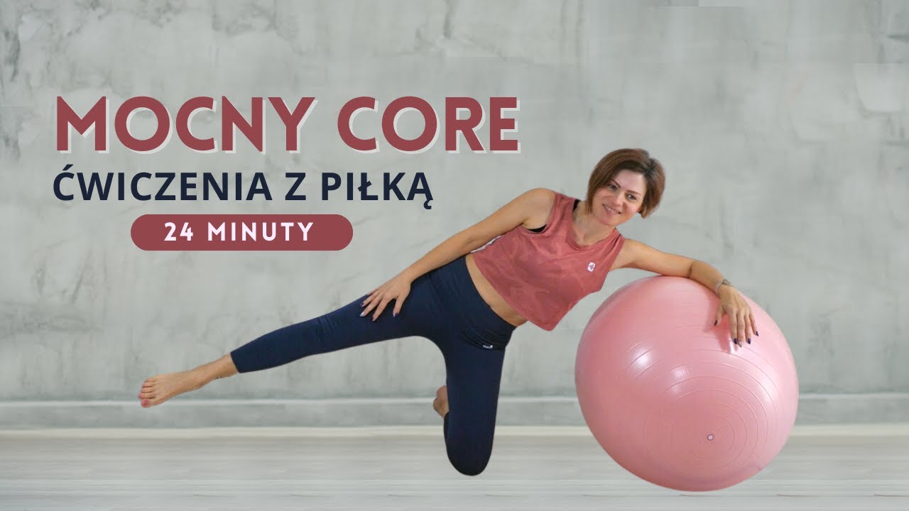 MOCNY CORE 40+ | Ćwiczenia z piłką 65 cm | Wzmocnij brzuch i plecy w domu!
