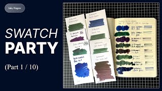Swatch Party (Part 1/10) Swatching my complete ink collection