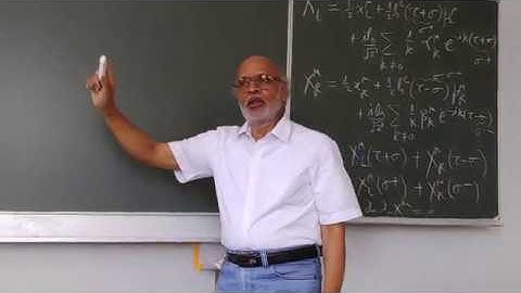 String Theory Lecture - 13 Part - 1/10  by Daya Shankar Kulshreshtha at the Univ. of Oldenburg