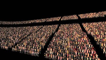 Large-scale Crowd Simulation: sh0007