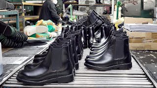 Процесс Изготовления Ботинок Челси. 50-Летняя Корейская Фабрика Массового Производства Обуви
