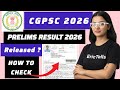 cgpsc sse result 2026 | chhattisgarh psc sse prelims result 2026