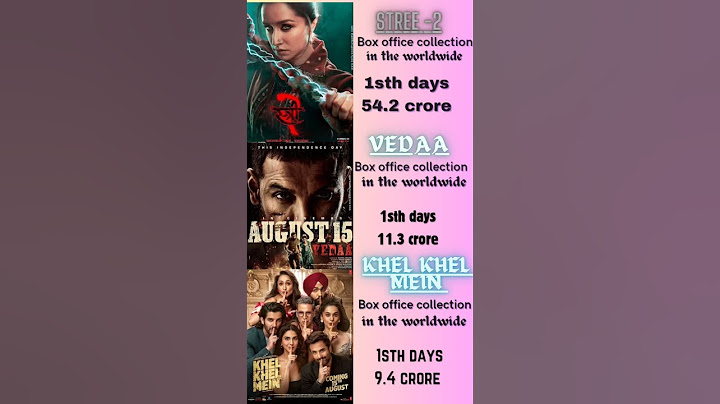 STREE -2 vs khel khel mein vs vedaa #boxofficecollection in the worldwide report kyaa hai #trending