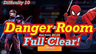 Danger Room Full Clear! Difficulty 10! Spider-Man & Peter B OP! Free G21 Reward! Marvel Strike Force