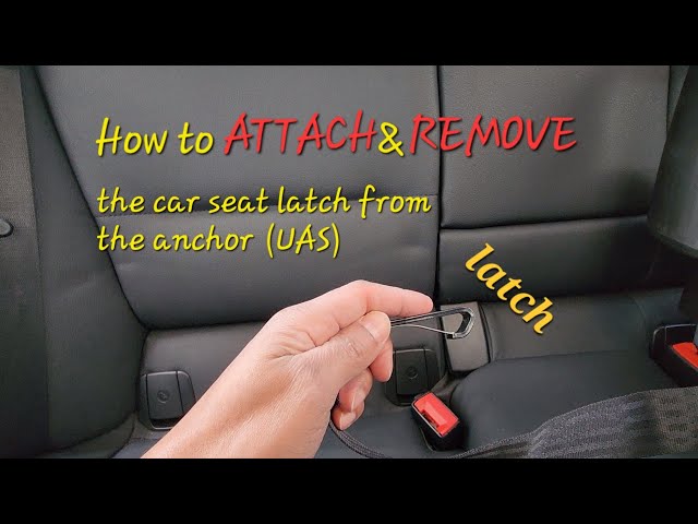 How to attach and remove a child seat latch from the anchor