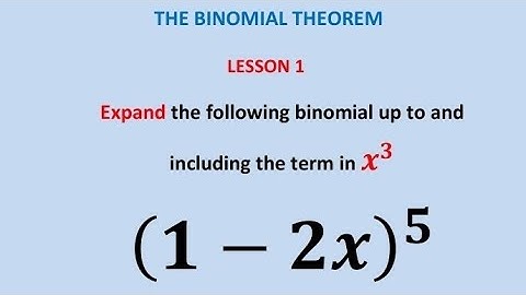 Binomial expansion using Pascal