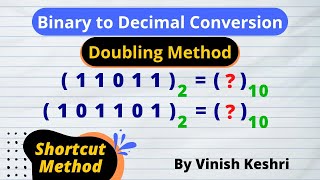 Binary to Decimal Conversion Using Doubling Method ⚡ Shortcut Method 🔥 Profile