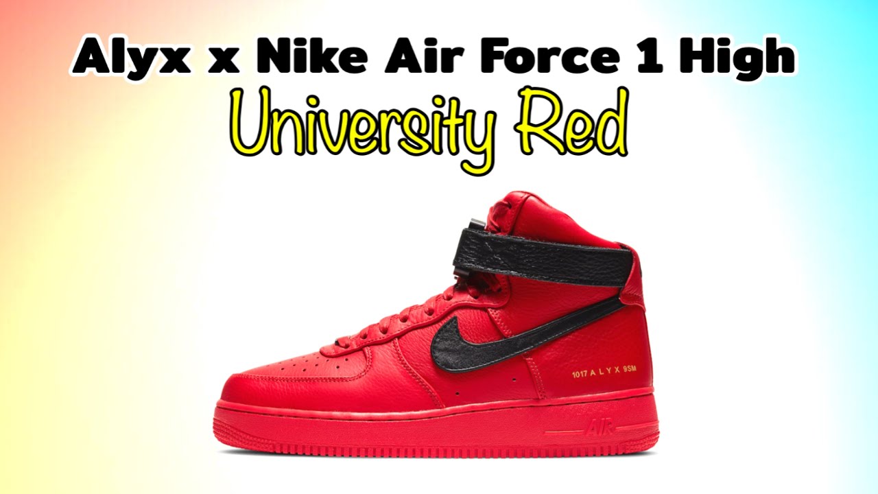 Air Force 1 High Alyx Black University Red