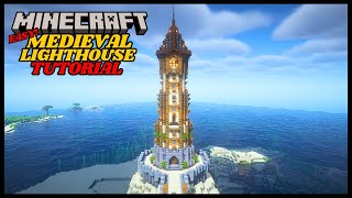 MINECRAFT : EASY! Medieval Lighthouse with Working Lights | TUTORIAL