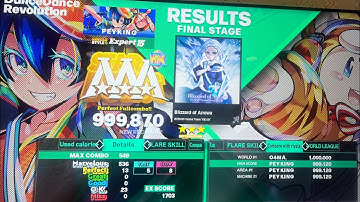 (DDR World) 15 PFC#202 Blizzard of Arrows (ESP-15) 999,870!!!