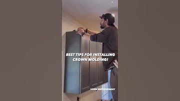 How to install crown molding. This is the easiest way to make your cabinets GREAT #Carpentry #shorts