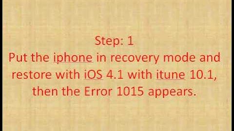 Fix for iPhones stuck with itunes logo and 1015 error (iOS 4.1, 4.2.1)