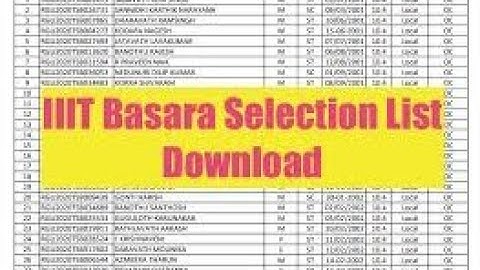 ts #iiit basara 1st phase selection list released 2023-24 , How to cheak iiit basara 1st phase