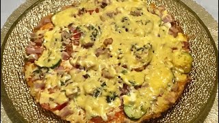 Пицца на сковороде за 10 мин / 10 мин табада пісірілетін пицца Pizza in a frying pan in 10 minutes