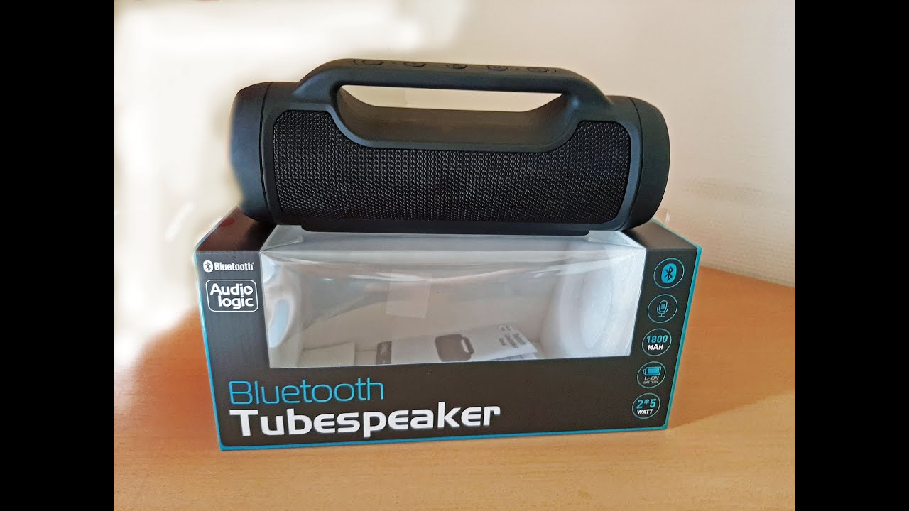 Ondeugd opening kaping Bluetooth Tubespeaker 2x5w Audio Logic 1800mah - YouTube