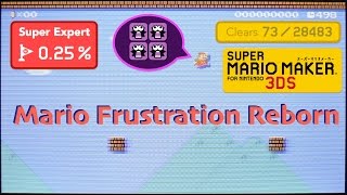 [GAMEPLAY 58] Nintendo Super Mario Maker 3ds Mario Frustration Reborn Super Expert 0.25% Clear Rate