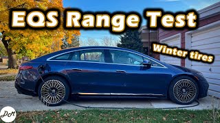 2022 Mercedes-Benz EQS 580 – Highway Range Test | Real-world Efficiency [Winter Tires]