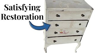 Beautiful RESTORATION of an ugly dresser