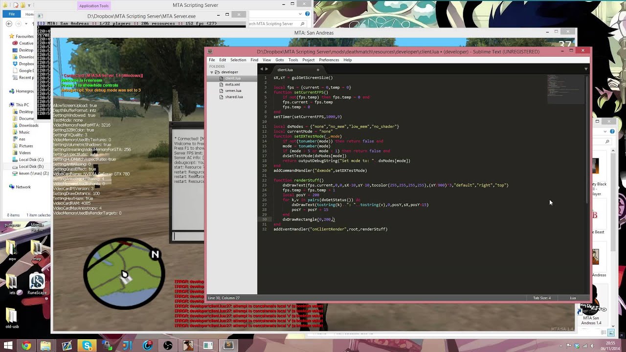 Multi Theft Auto - Speed scripting - Developer Tools 1.1 - YouTube
