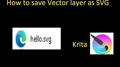 How to save Vector layer as SVG in Krita