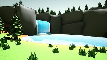 Cel shaded style waterfall in UE4