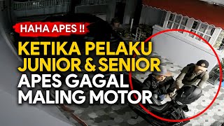 HAHAHA🤣!!! KETIKA JUNIOR DAN SENIOR GAGAL MALING MOTOR | Curanmor Terbaru | Rekaman CCTV