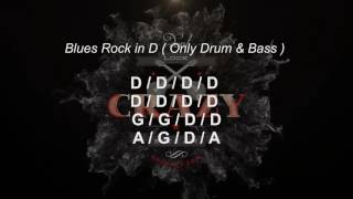 Blues Rock Backing Track in D ( Bass & Drums only ) chords