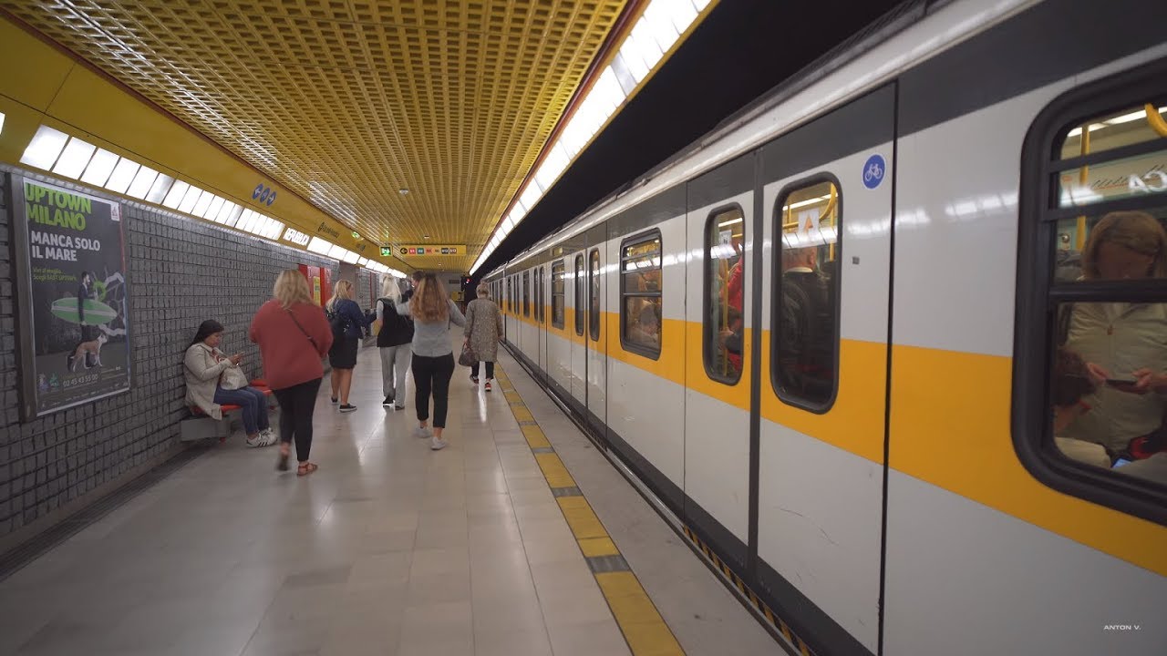 Italy, Milan, metro night ride from Turati to Republica