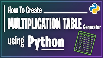 How to create Multiplication Table using Python for Beginners | Python Beginner project