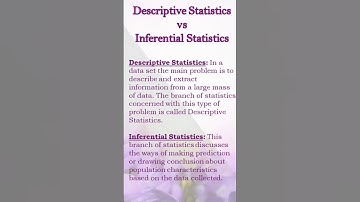 Descriptive vs Inferential Statistics